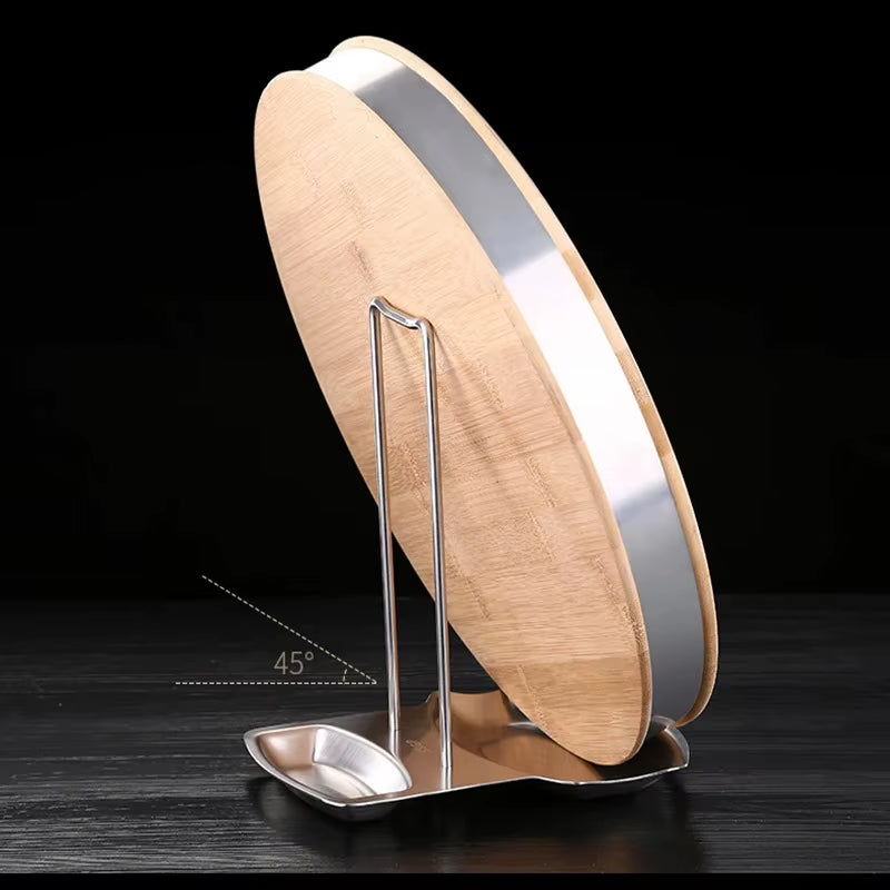 Stainless Steel Pot Lid Rack Detachable Pot Lid Rack Lid Spoon Multifunctional Storage Rack Silver Design Organizing Cookware