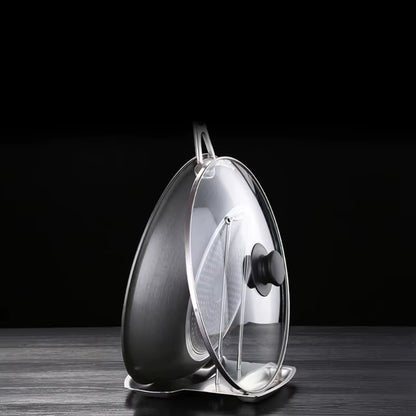 Stainless Steel Pot Lid Rack Detachable Pot Lid Rack Lid Spoon Multifunctional Storage Rack Silver Design Organizing Cookware