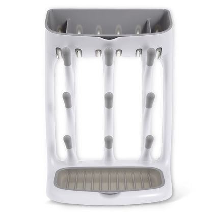 Baby Bottle Drying Rack Plastic Vertical Standing Baby Bottle Holder Organizer with Bottom Drip Tray Space Saving for Countertop